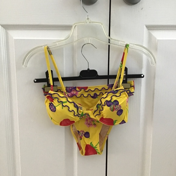 le foglie mare swimwear yellow/multicolored bikini set size S (IT 1) - Picture 1 of 6